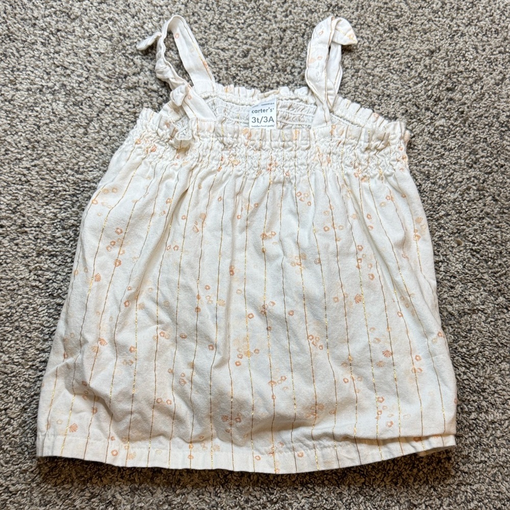 Carter's White Floral Camisole for Kids